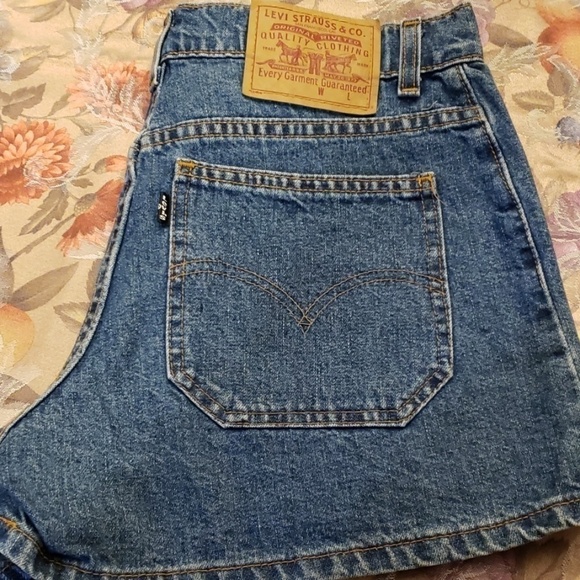 VTG Levi's Black USA Tag High Rise Square Front Po - Picture 2 of 8